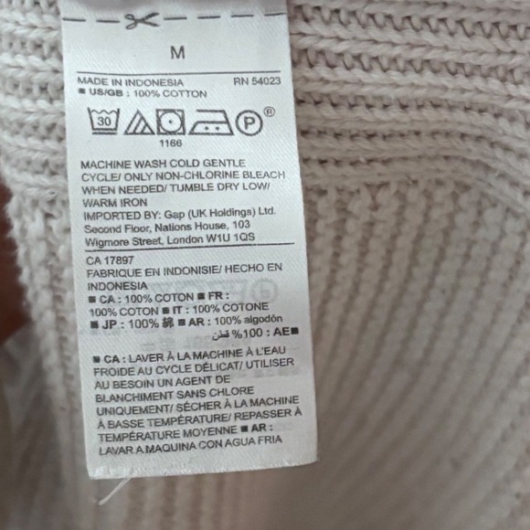 GAP Cotton Oatmeal Knit Sweater Tank Top M Lightweight Knit Neutral Layering - Picture 10 of 11